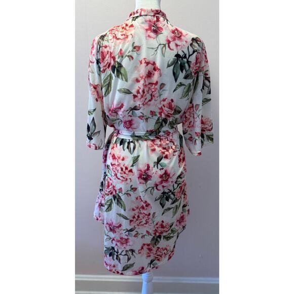 SHOW ME YOUR MUMU Shortsleeve Floral Robe Lingerie Lounge Valentine's Bridal - Picture 4 of 5